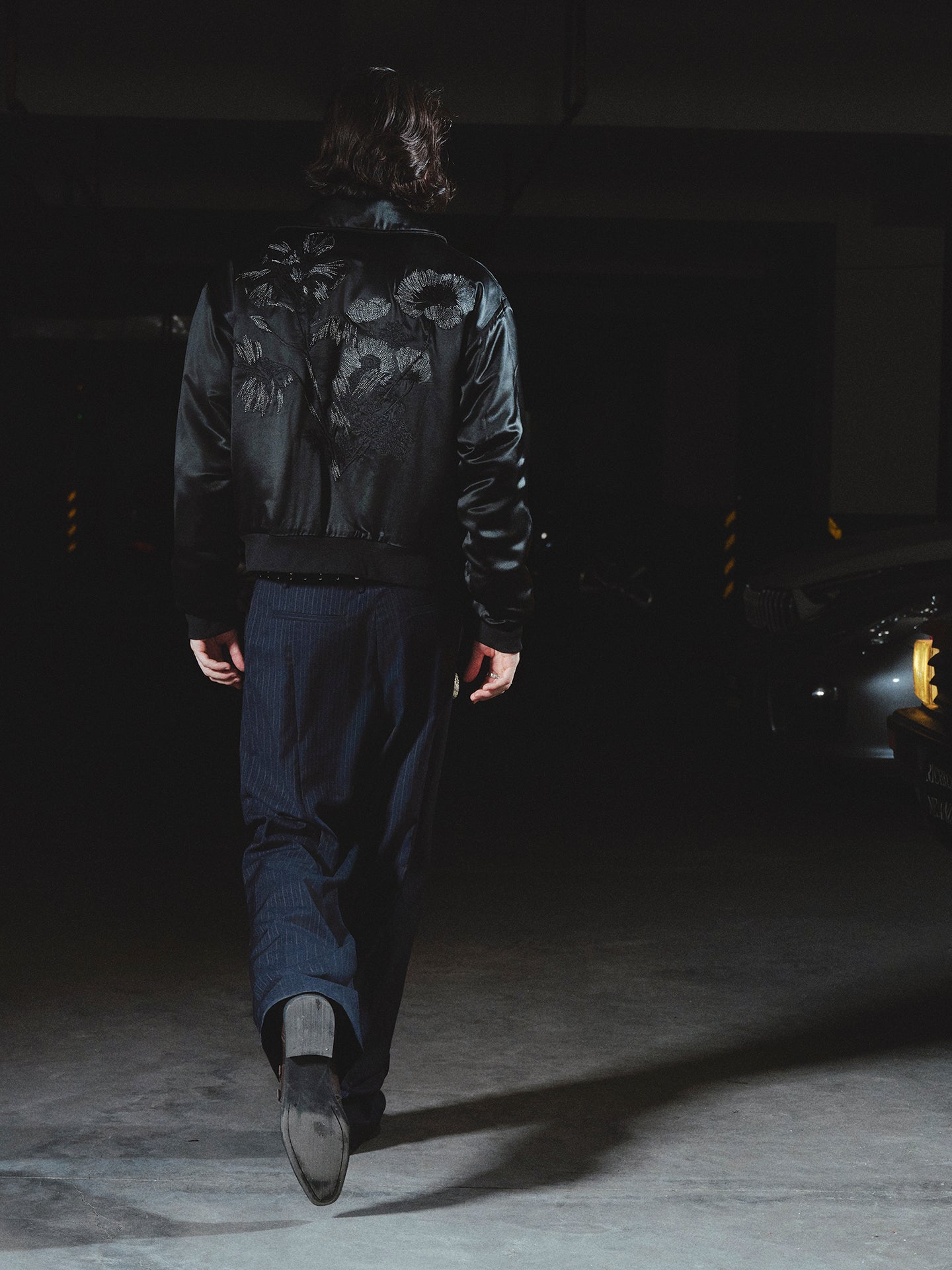 Wool Stripe Casual Pants