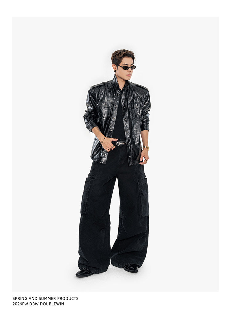 Shiny Wrinkle-Resistant Jacket