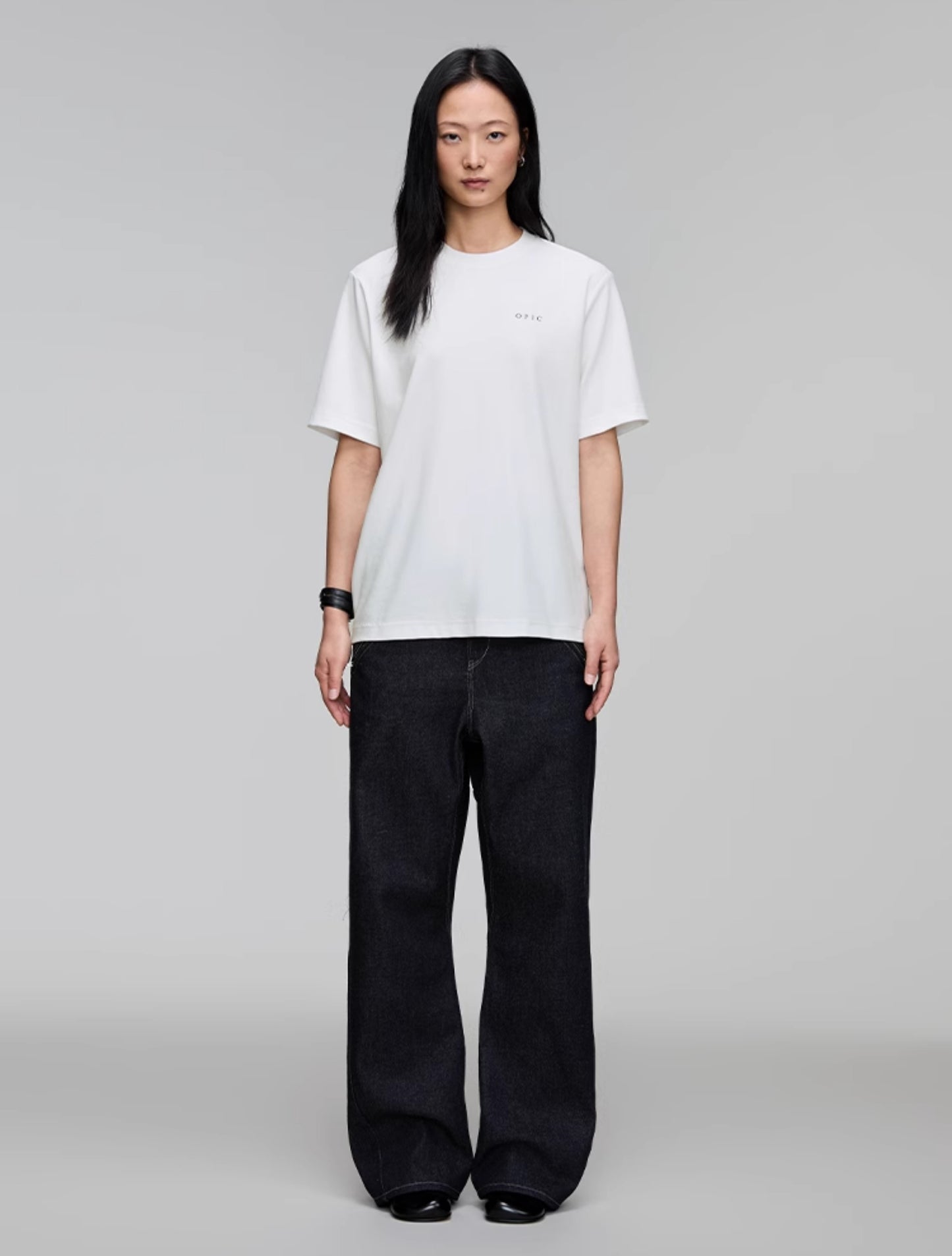 Round Neck Logo Print T-Shirt