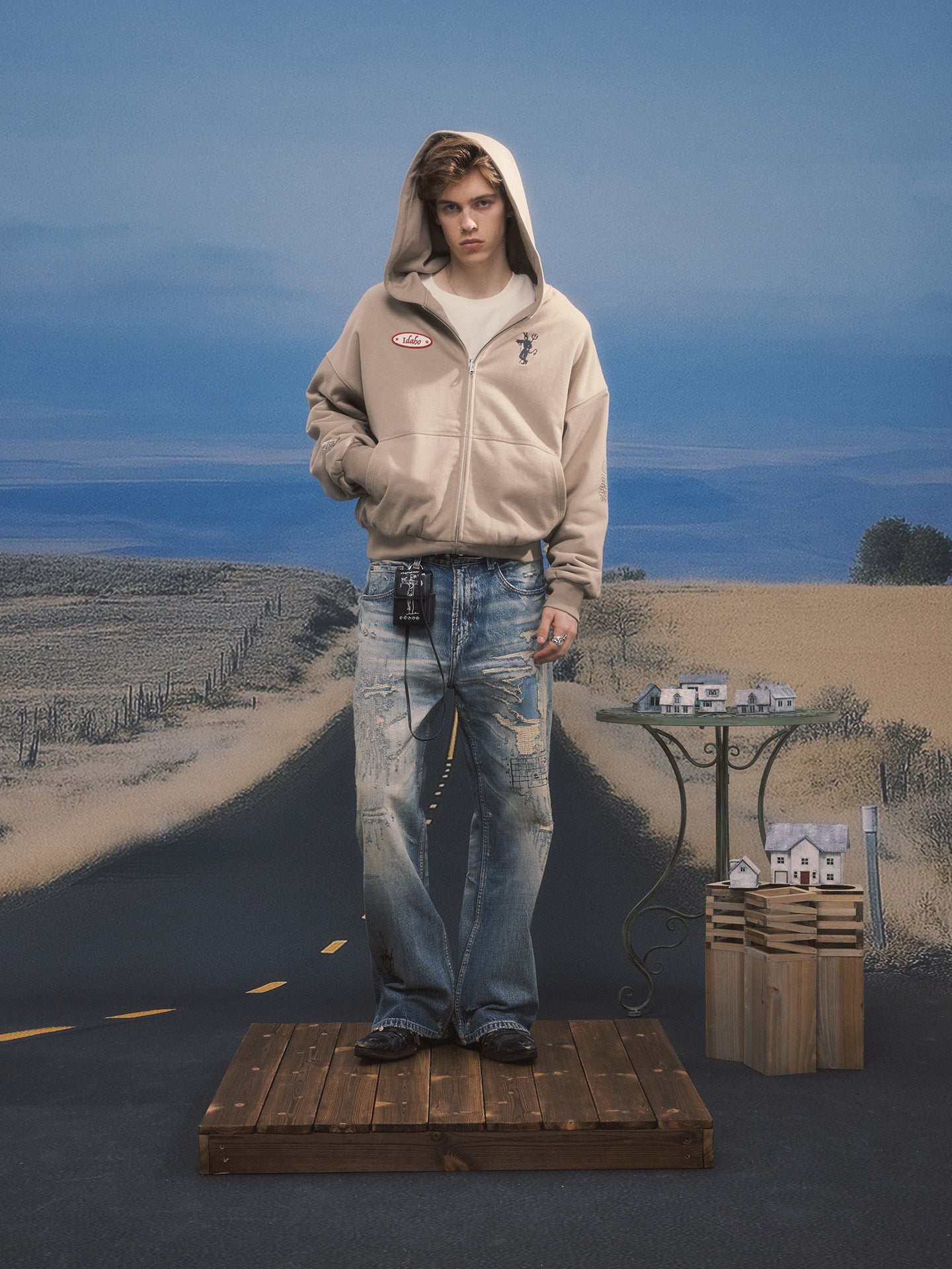 Embroidered Graffiti Jeans