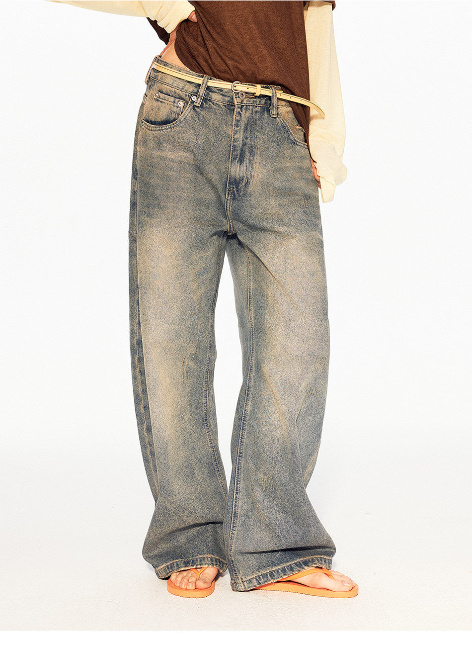 Vintage Wide-Leg Denim Pants