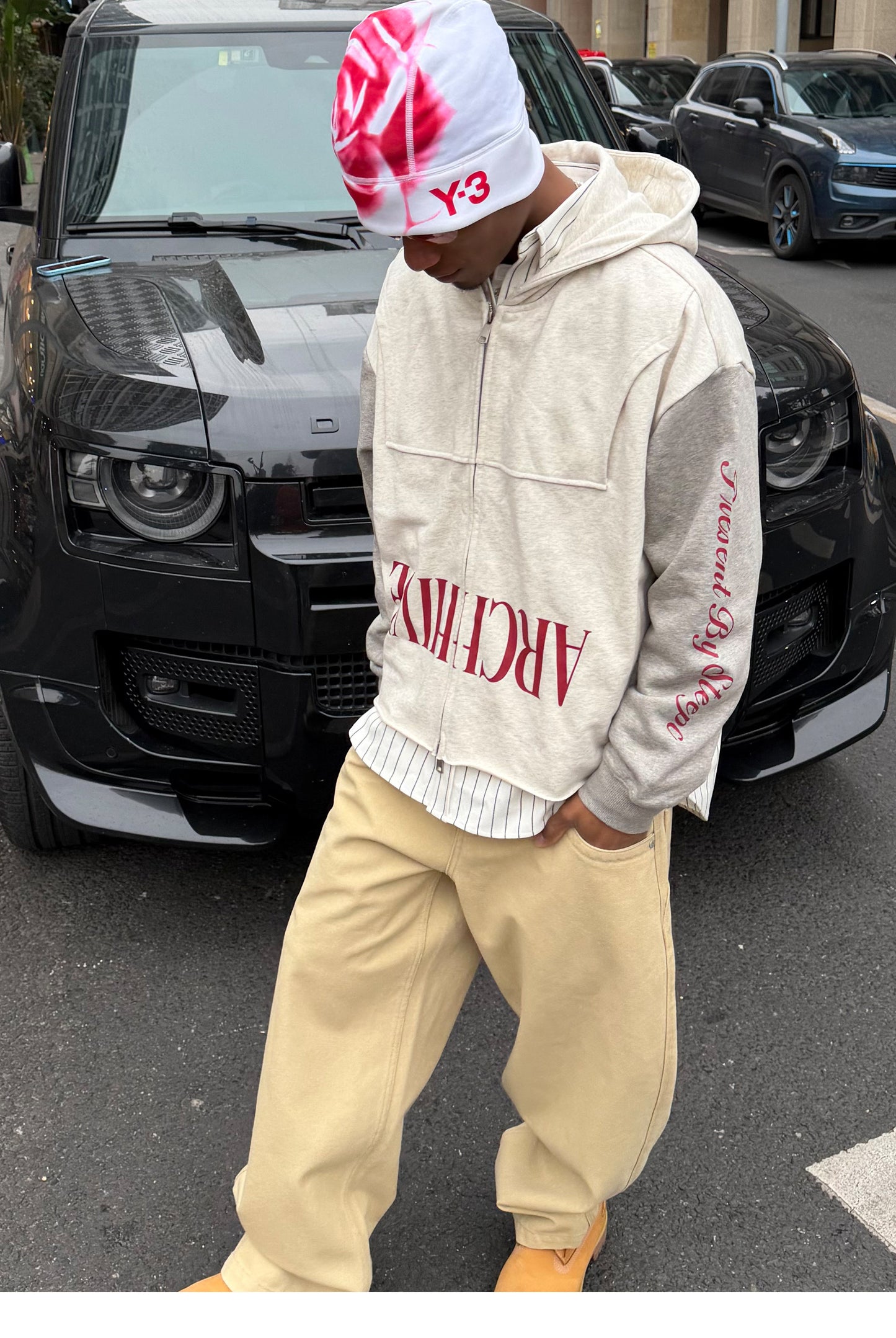 Patchwork Zip-Up Hoodie