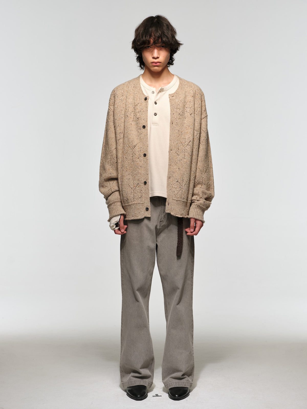 Alpaca Wool Cardigan with Buttons