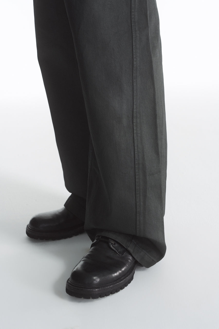 PU coated straight jeans