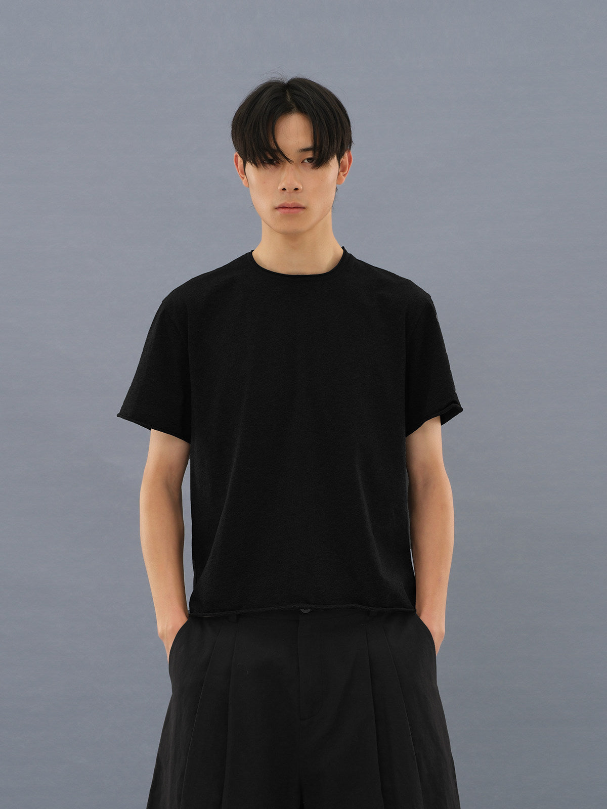 Rolled-Edge Cotton T-Shirt