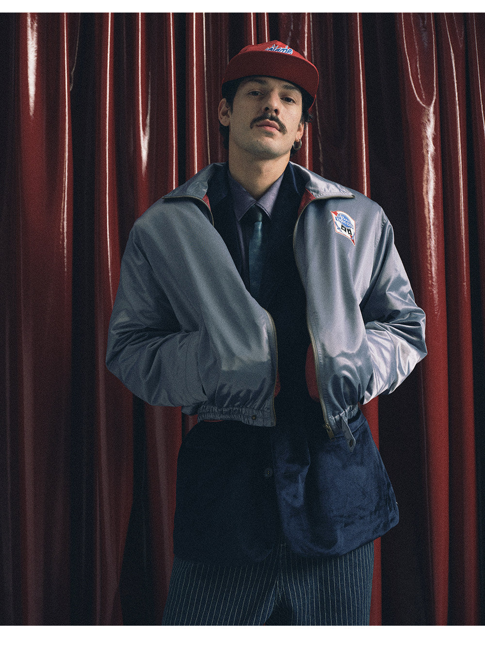 Glossy Nylon Short Jacket