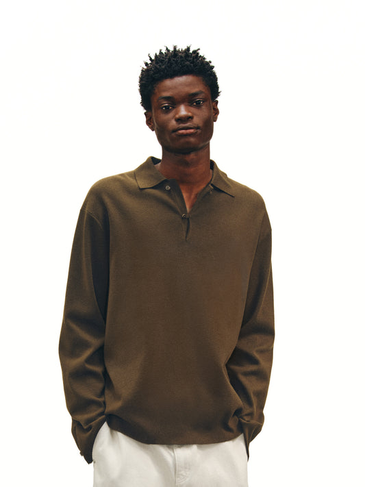 Simple Wool Knit Shirt