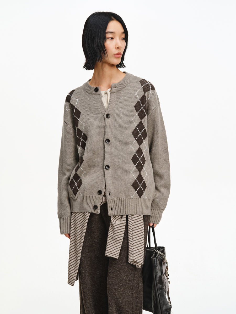 Hand-Draped Knit Cardigan