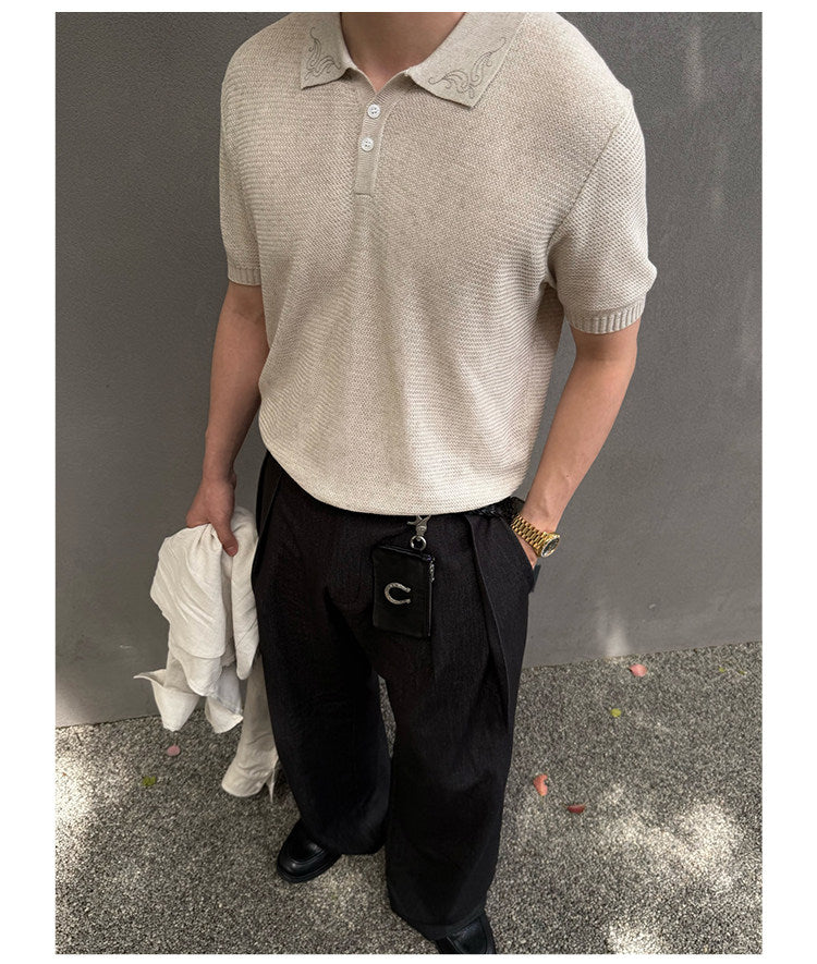 Breathable Linen Polo Shirt