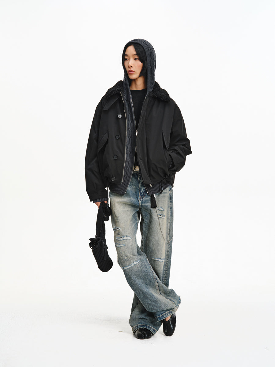 Oversized Drawstring Jacket