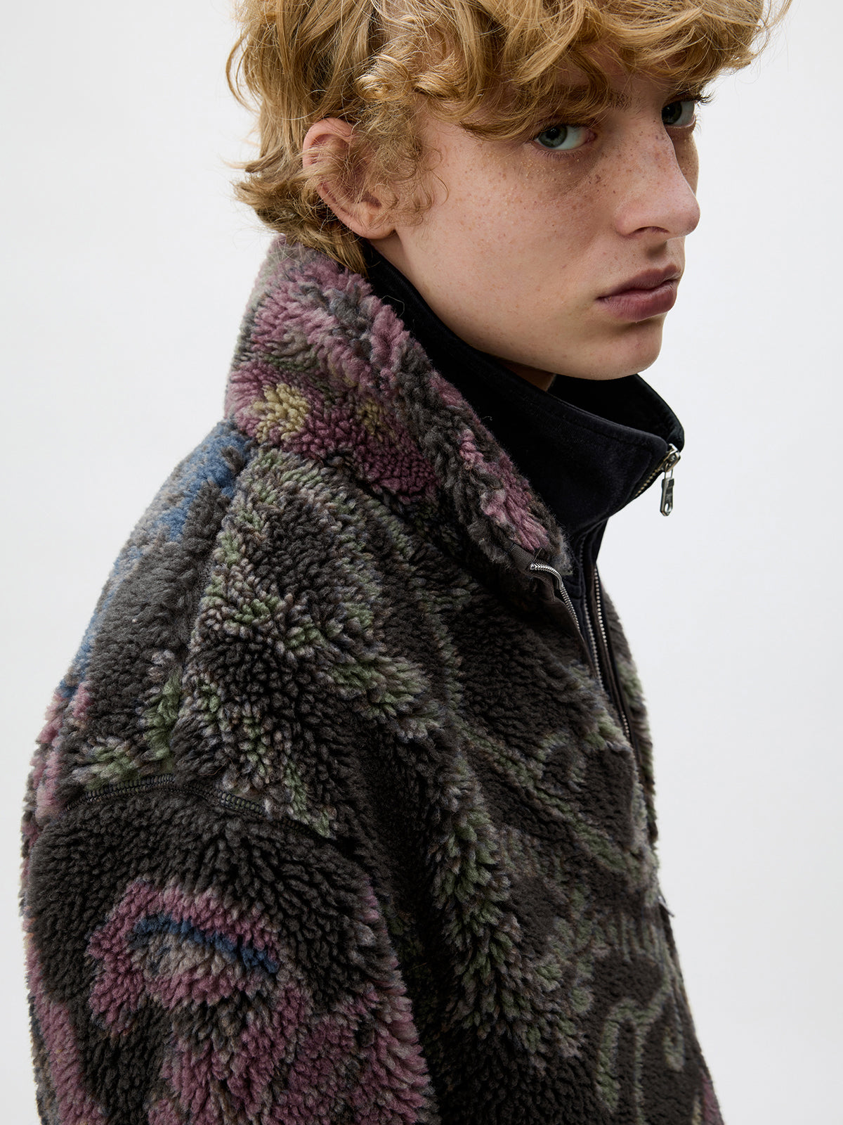 Lambswool Blend Zipper Jacket