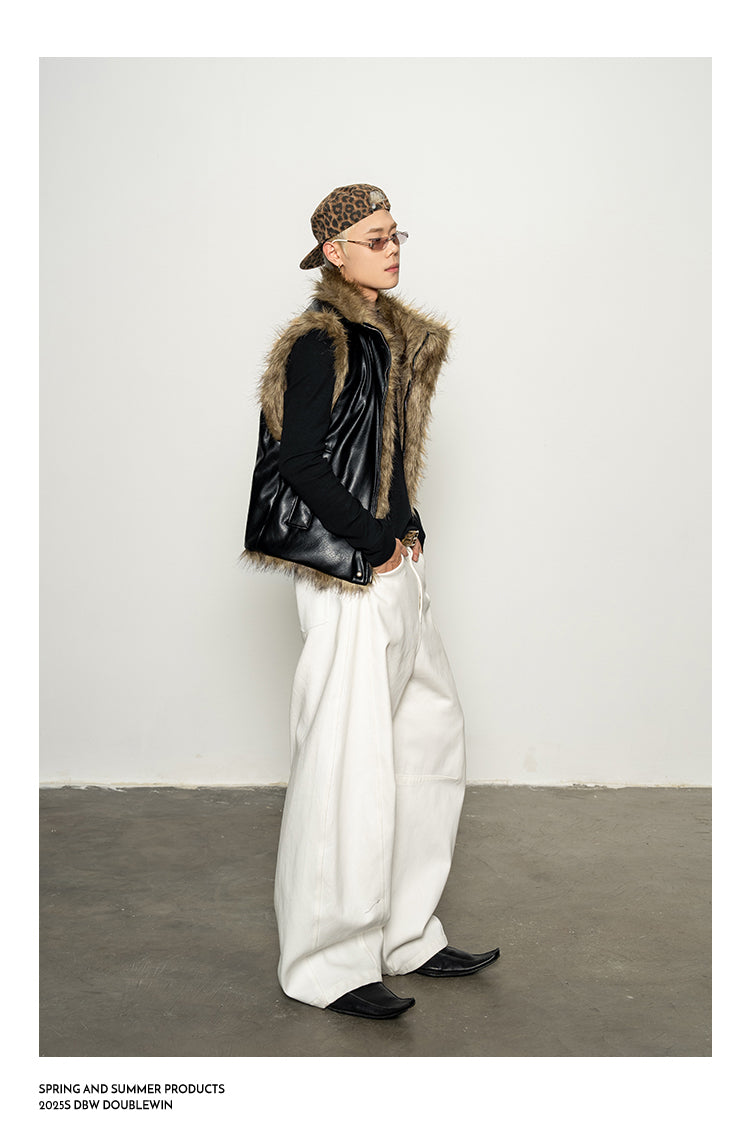 Leather Reversible Quilted Vest