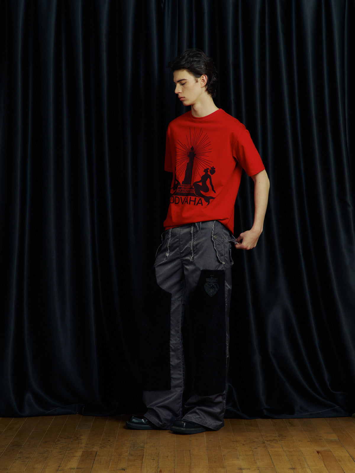 Imitation Horsehair Double Knee Casual Pants