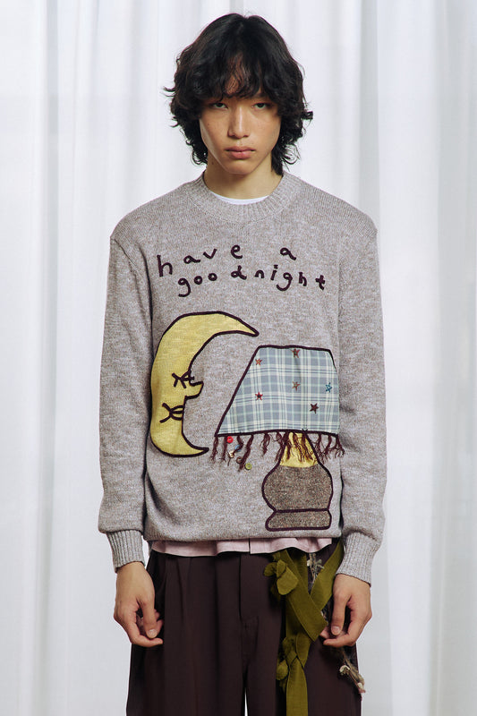 Appliqué Patchwork Sweater