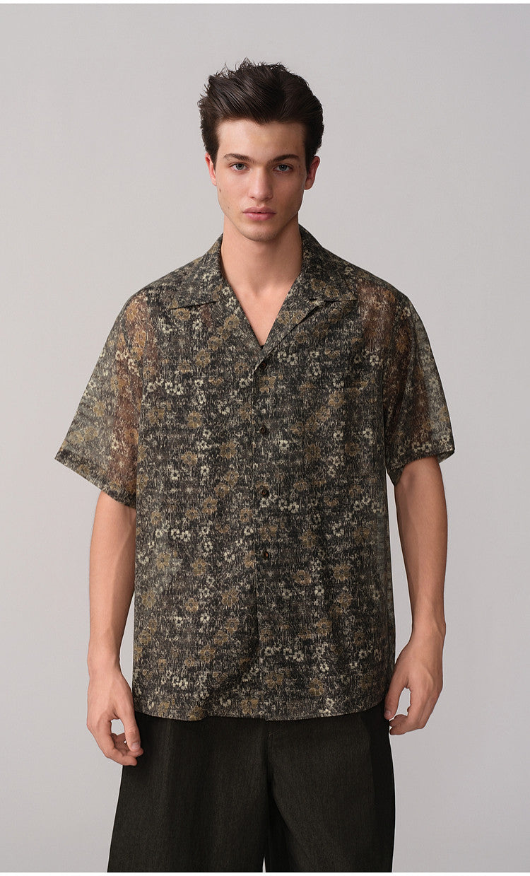 Cuban-Collar Floral Shirt