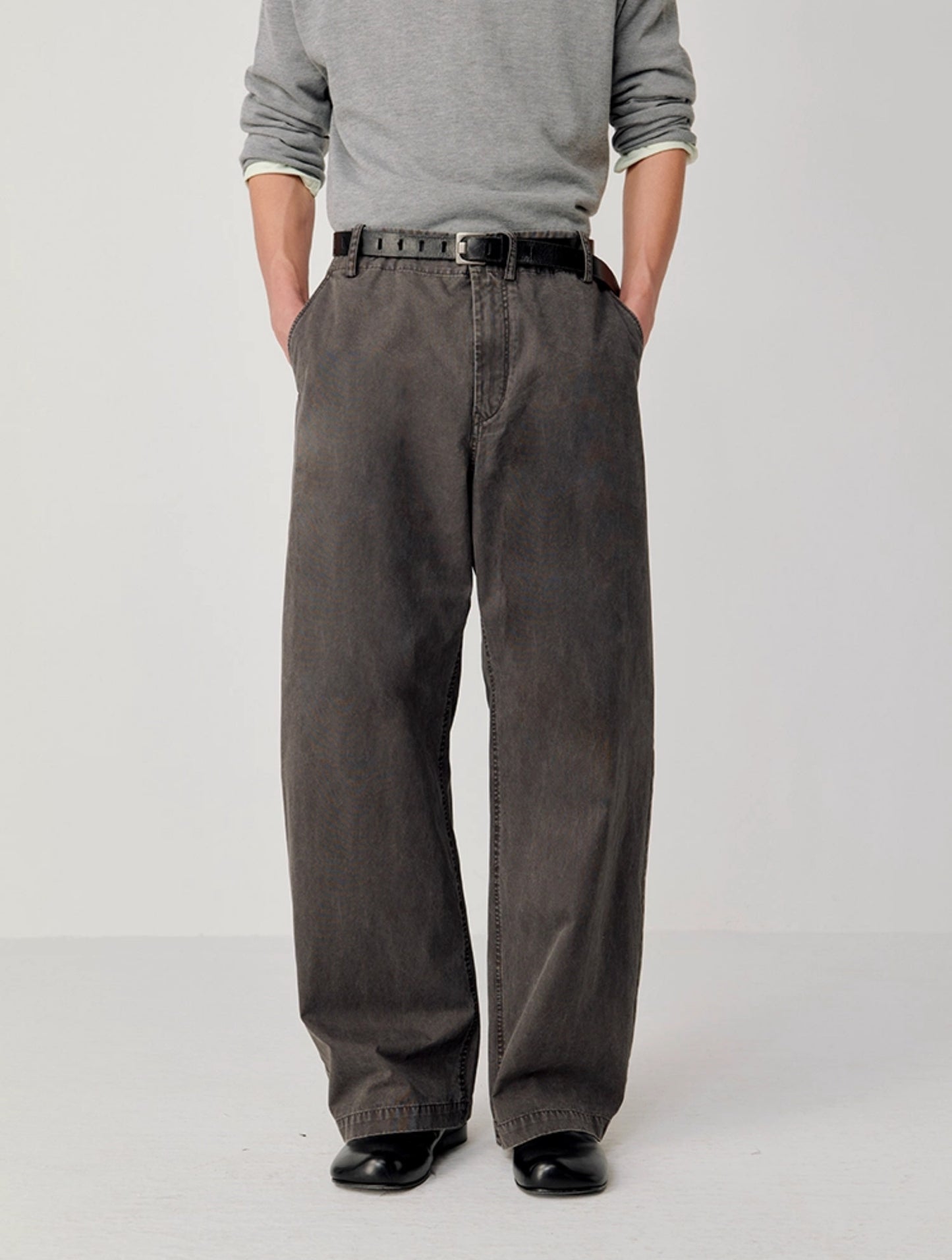 Wash Straight Casual Pants