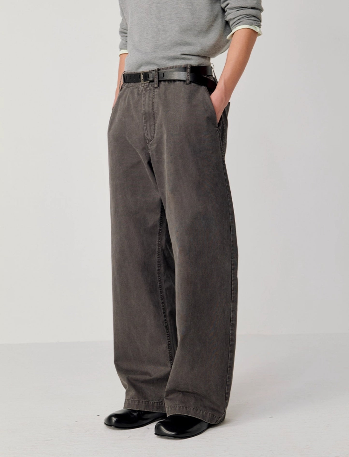 Wash Straight Casual Pants