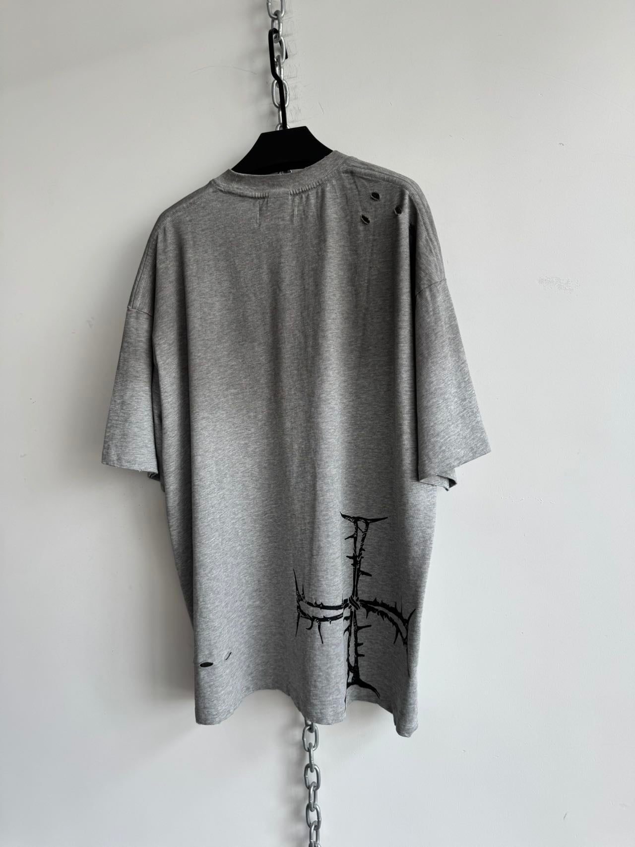 Spray Dye Hole Short Sleeve T-Shirt