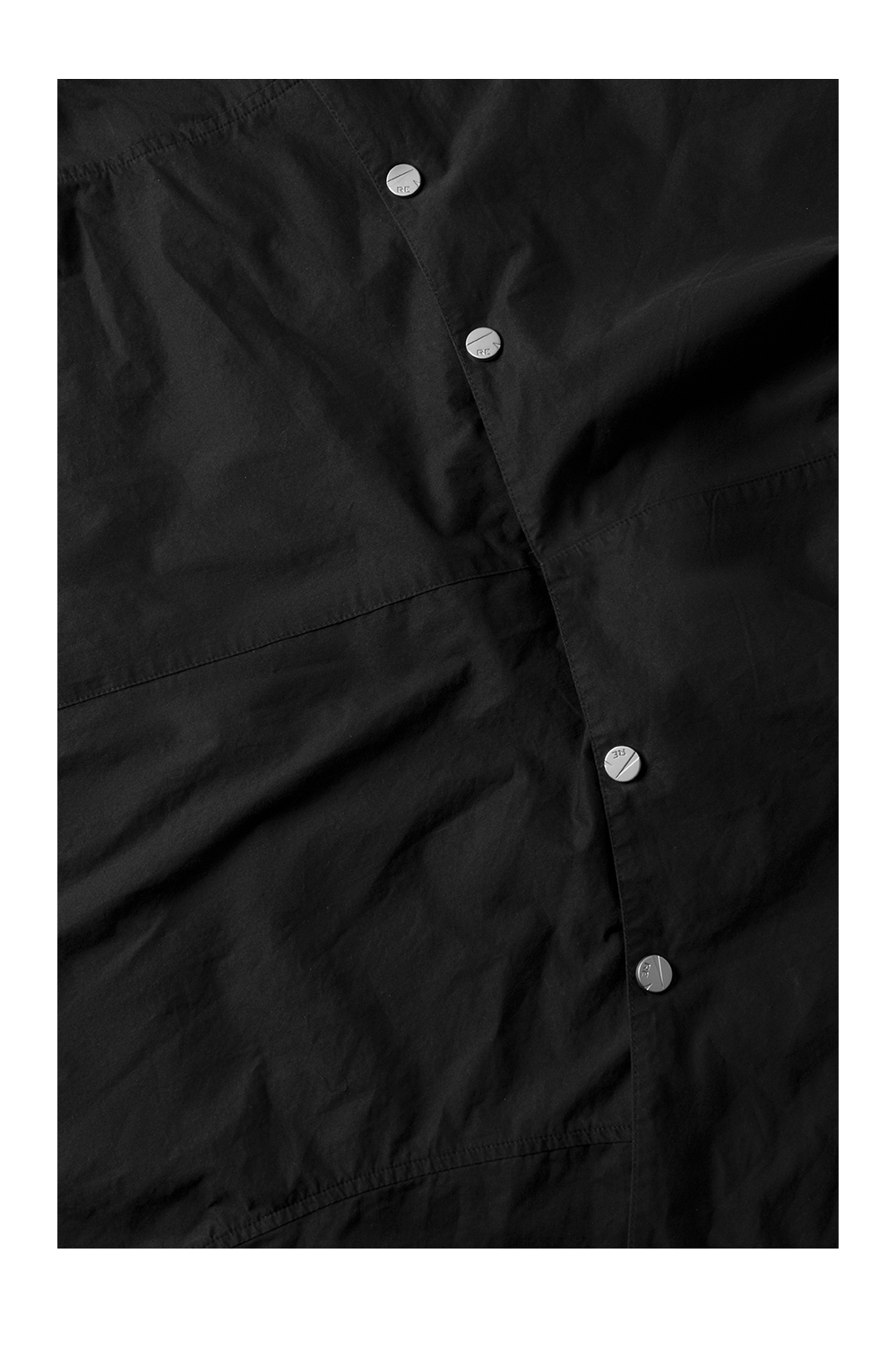 Pleated Wash Detachable Hood Shirt