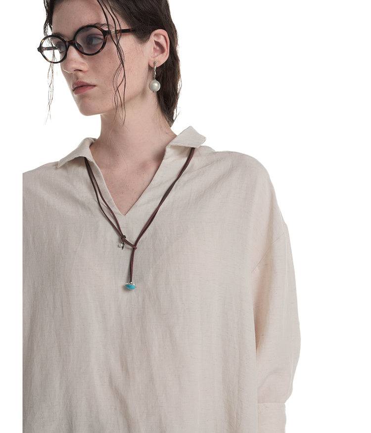 V-neck pullover shirt