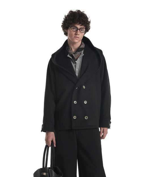 Hooded Oversized Wool Coat