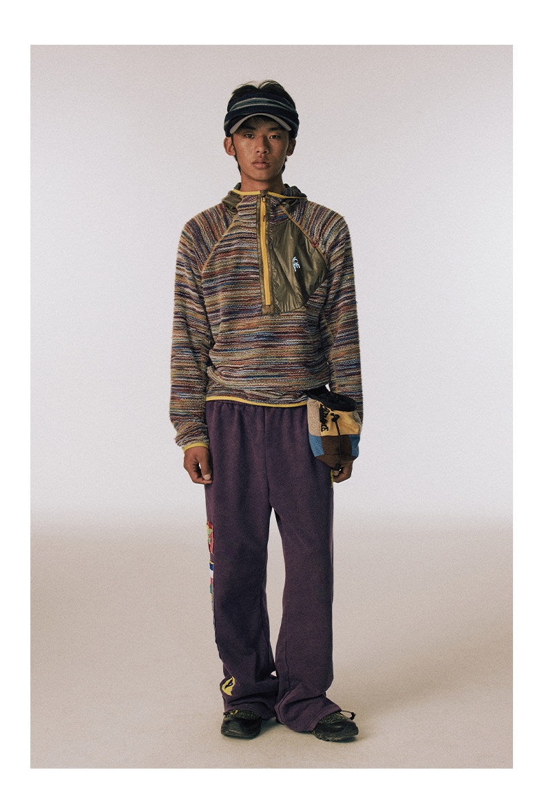 Beaded Flag Flare Sweatpants