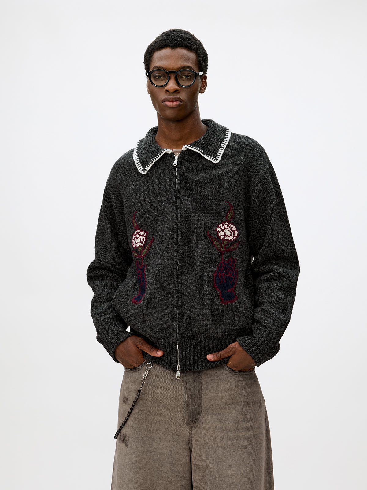 Unisex Wool Blend Cardigan