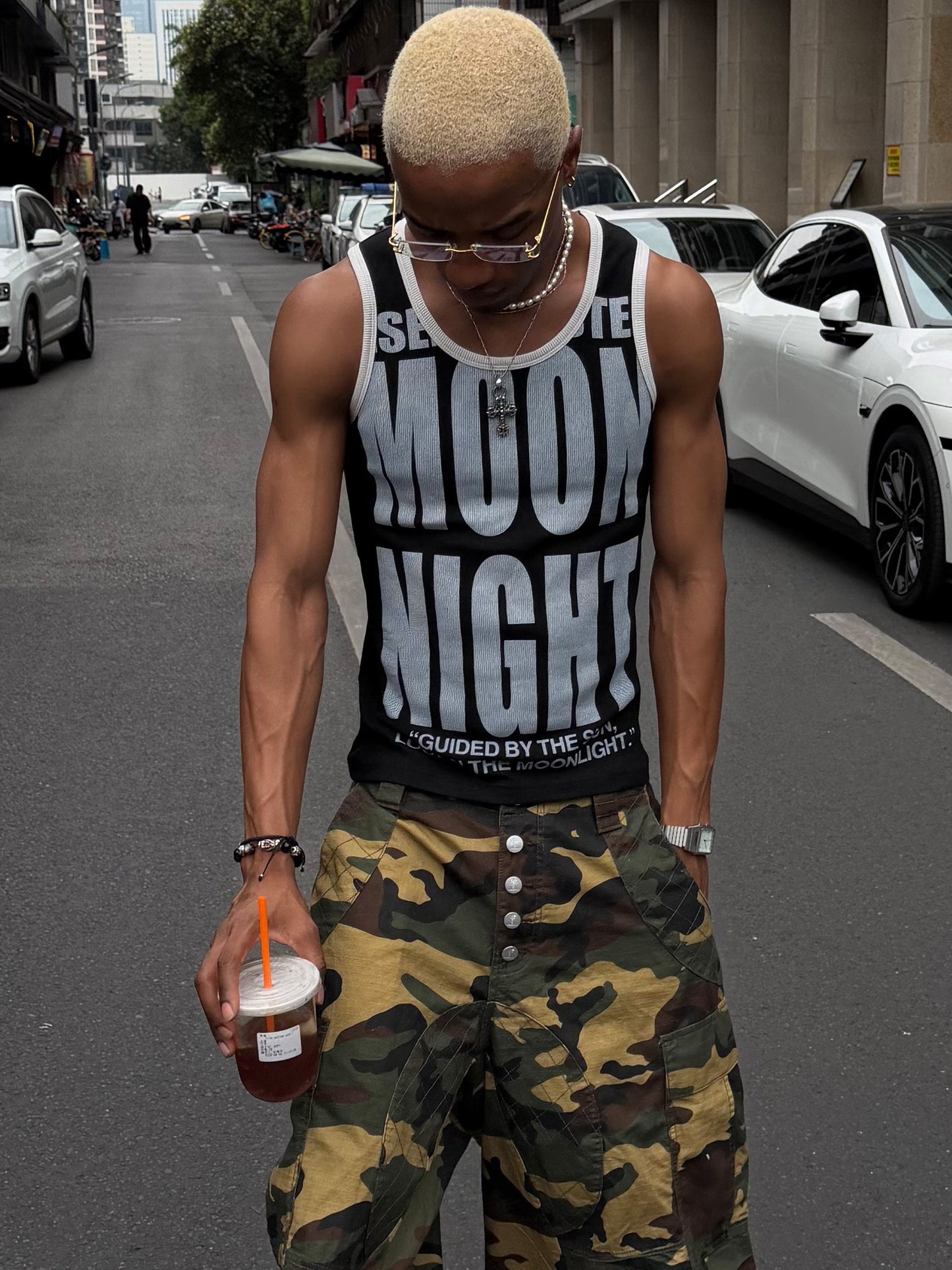 Stretch Slim-Fit Sleeveless Top