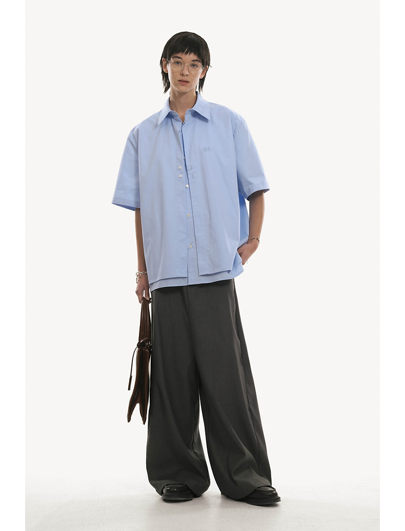 Low-end style silhouette drape pants