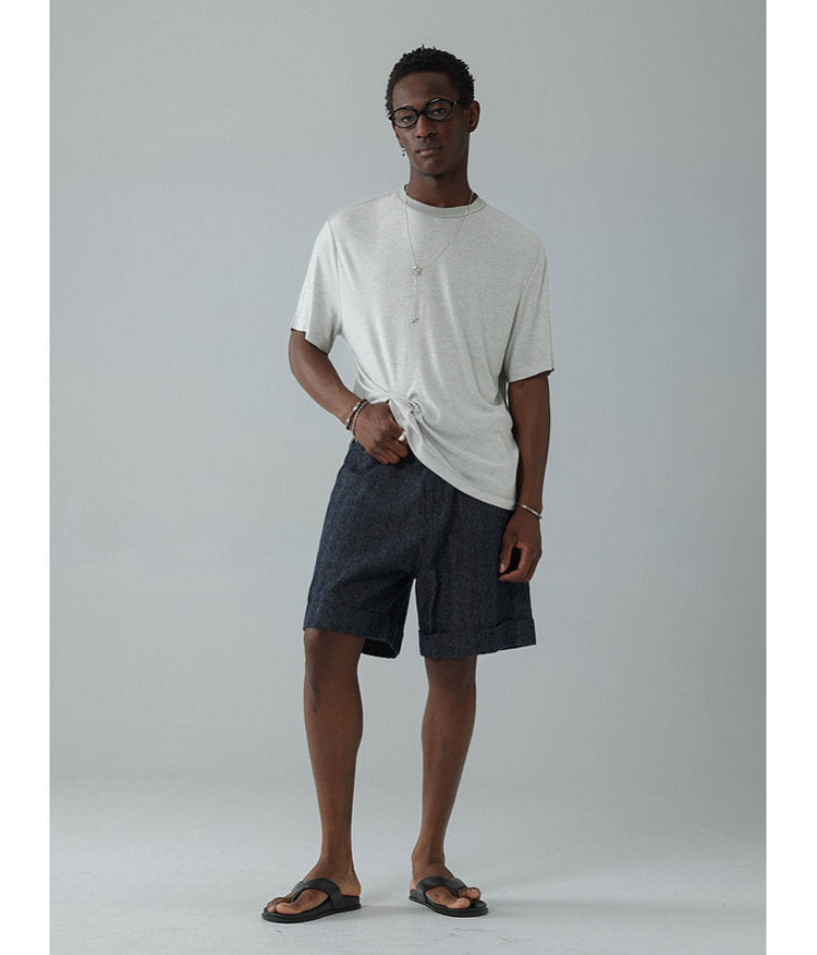 Relaxed-Fit Roll-Up Shorts