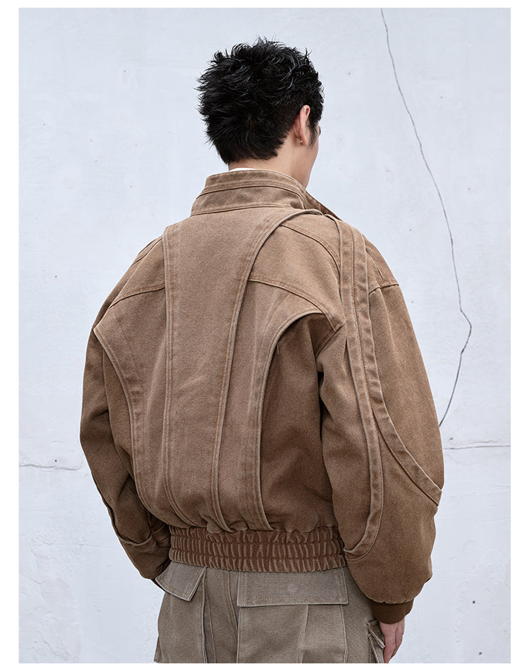 Deconstructed heavy bomber jacket