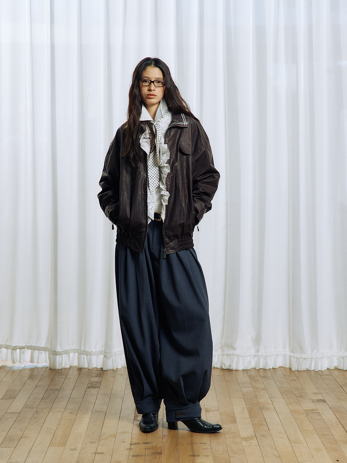 Pleated Balloon Pants