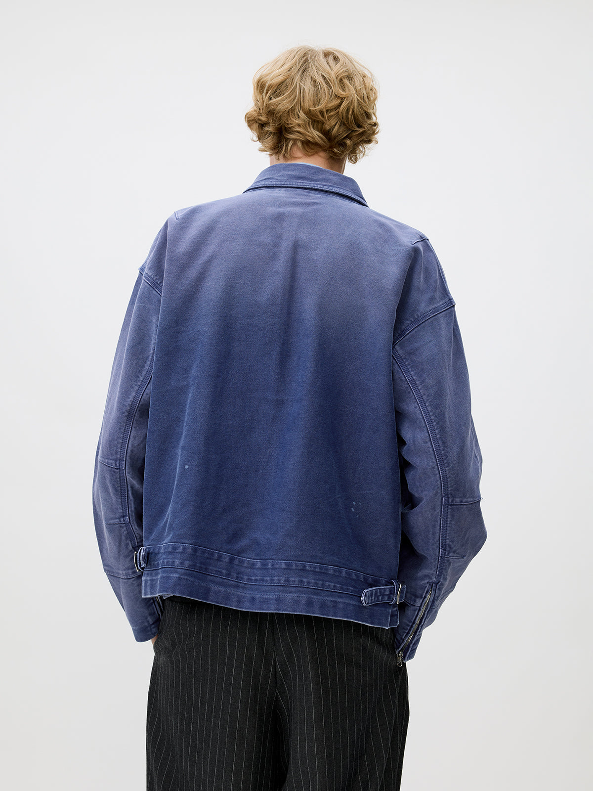 Distressed Zipper Short Jacket