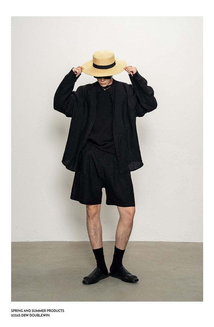 Relaxed-Fit Lightweight Linen Shirt Set