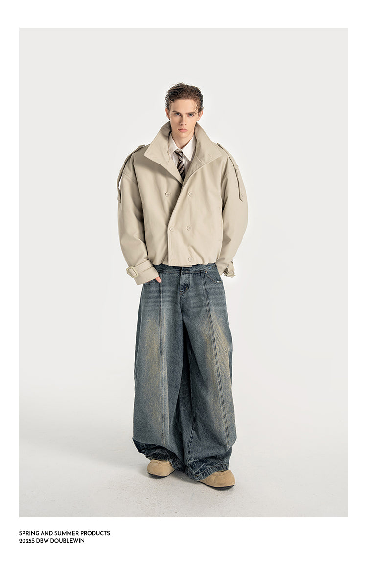 Stand Collar Wide Quilted Jacket