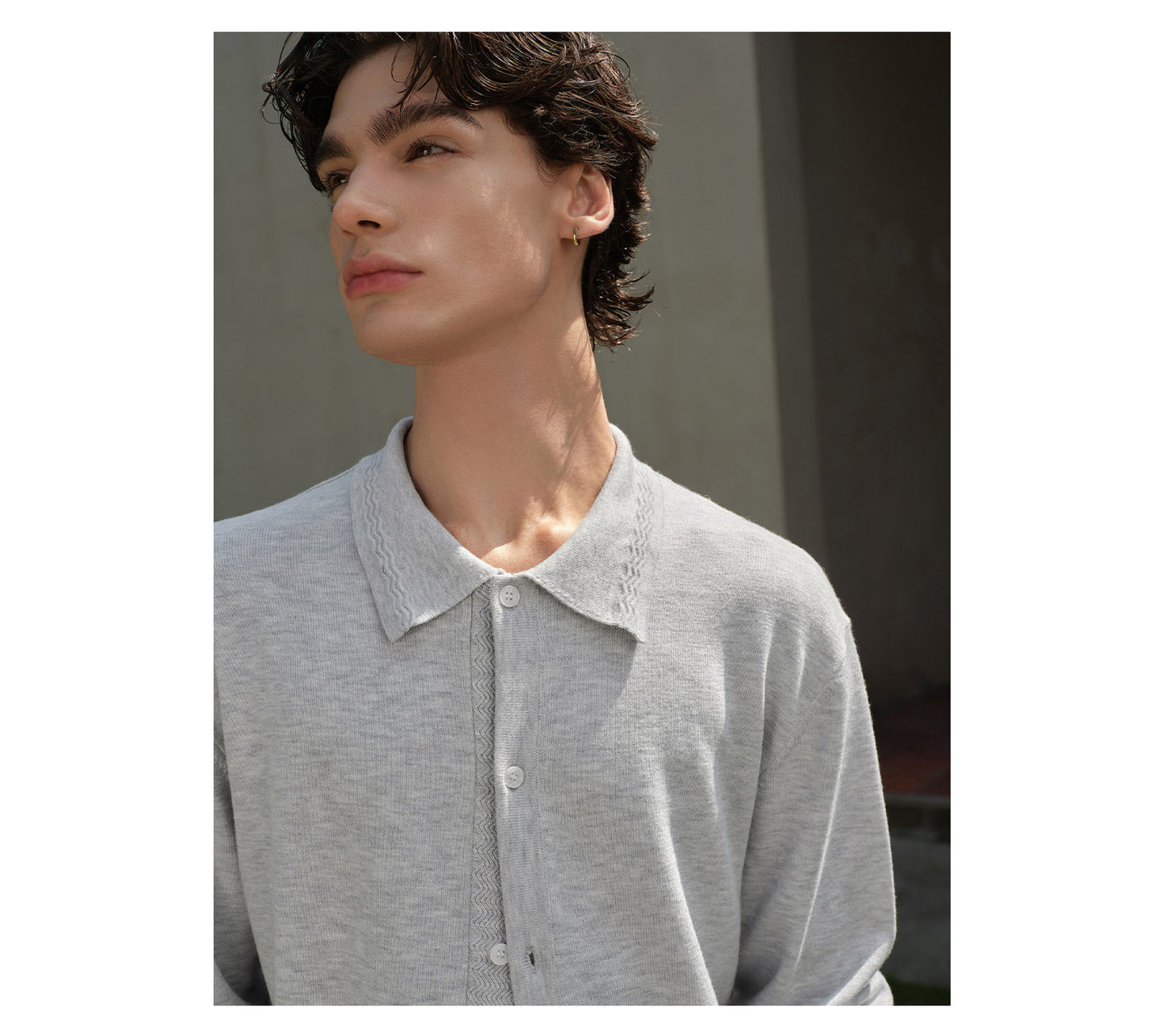 Relaxed Textured Cardigan