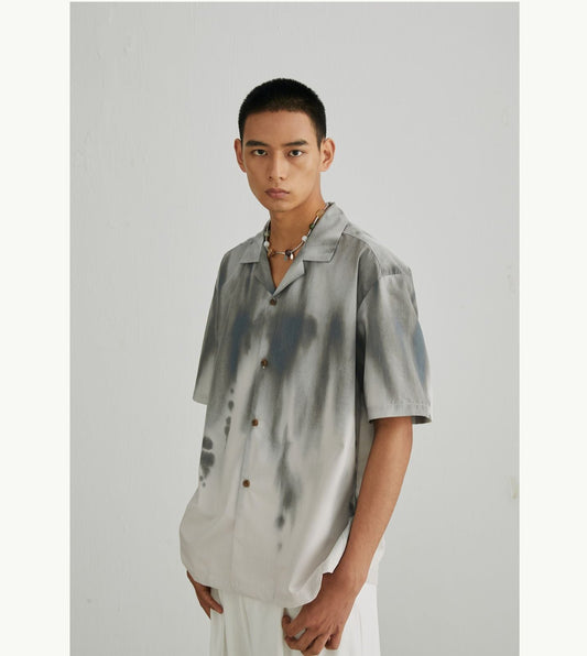 Gradient color digitally printed shirt