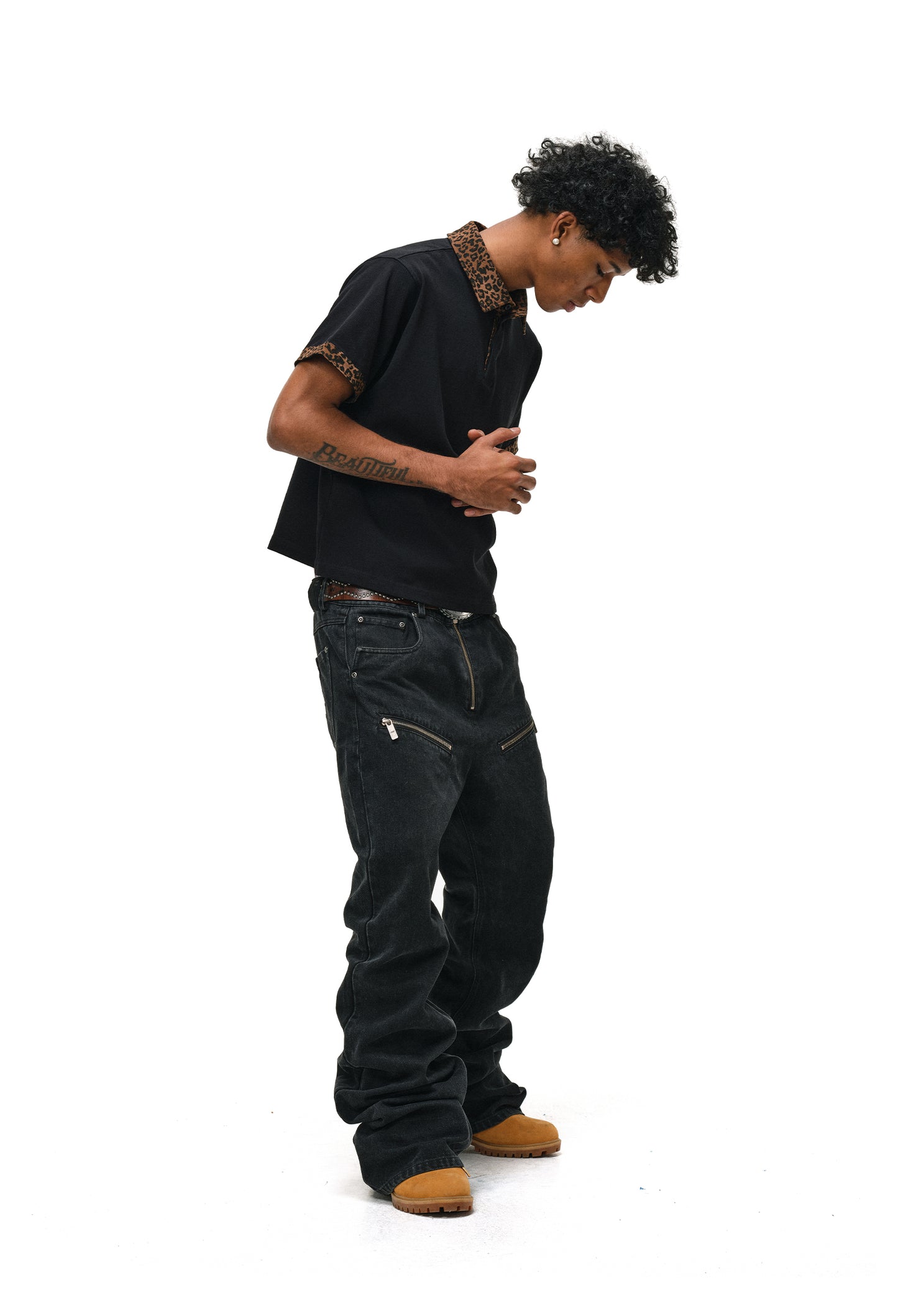 High Street Zipper Jeans