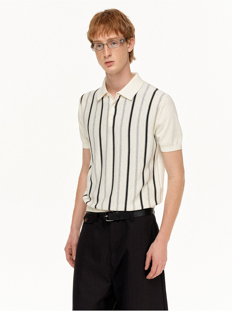 Striped Casual Polo Shirt