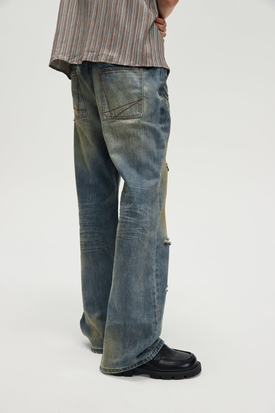 Damaged Bootcut Jeans