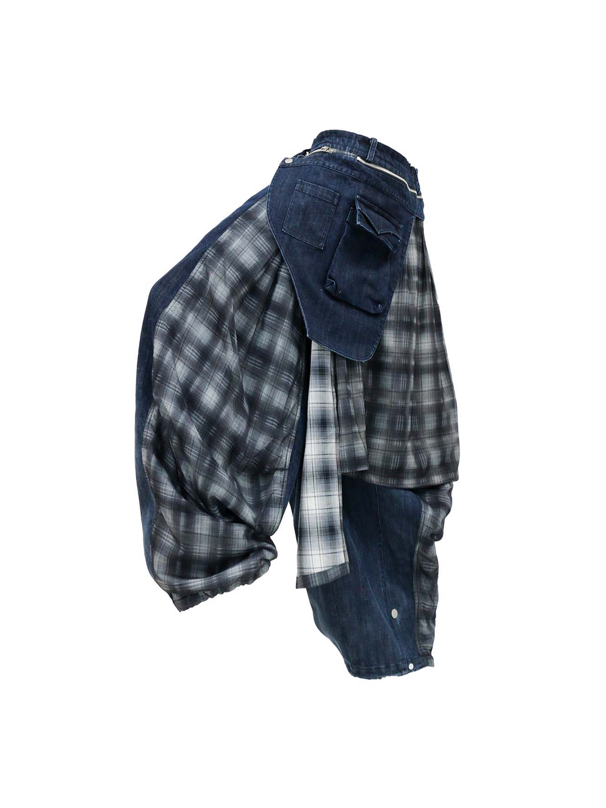 Double-Layer Mesh-Lined Fleece Back Panel Workwear Jeans