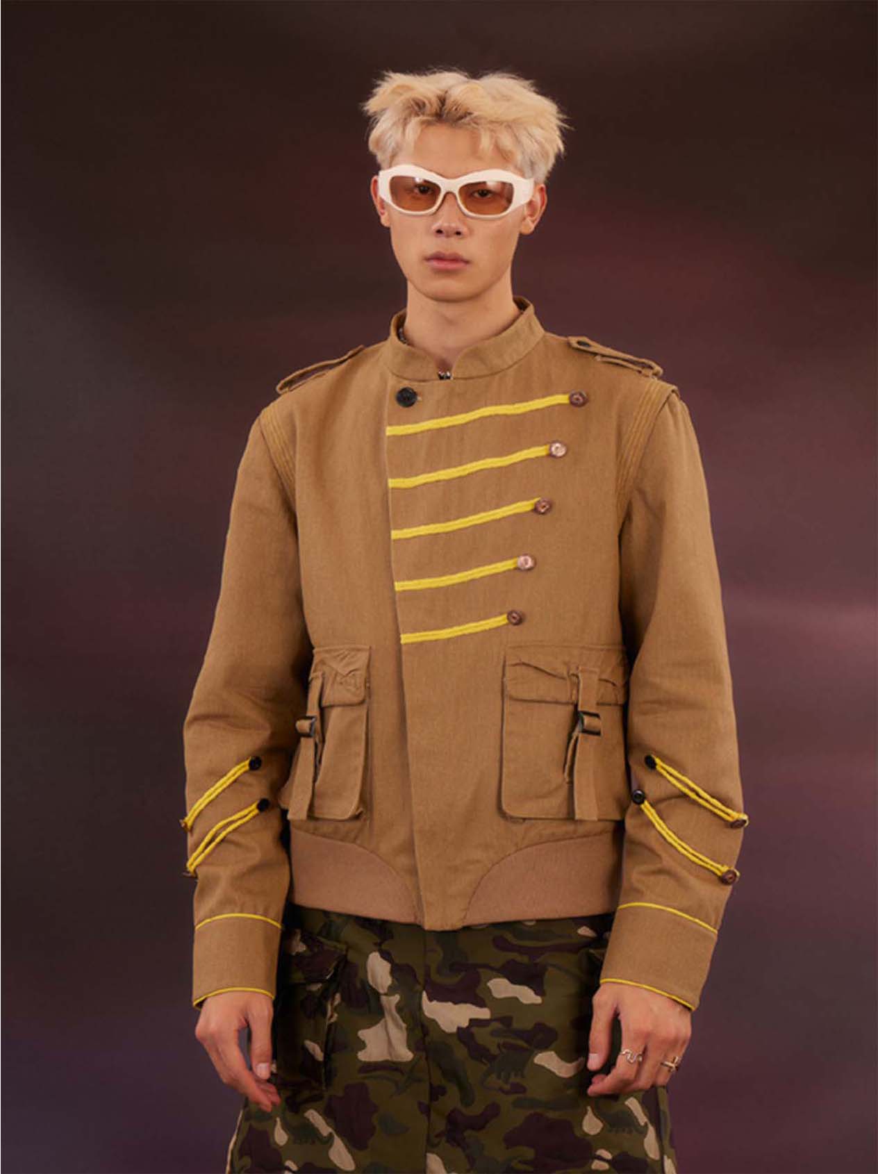 Military Style Washed Jacket