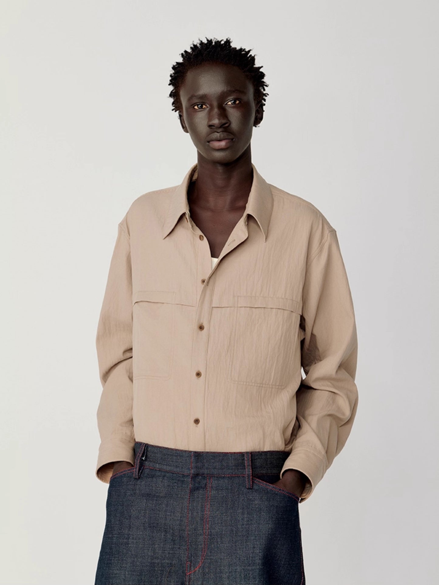 Shirt with patch pockets