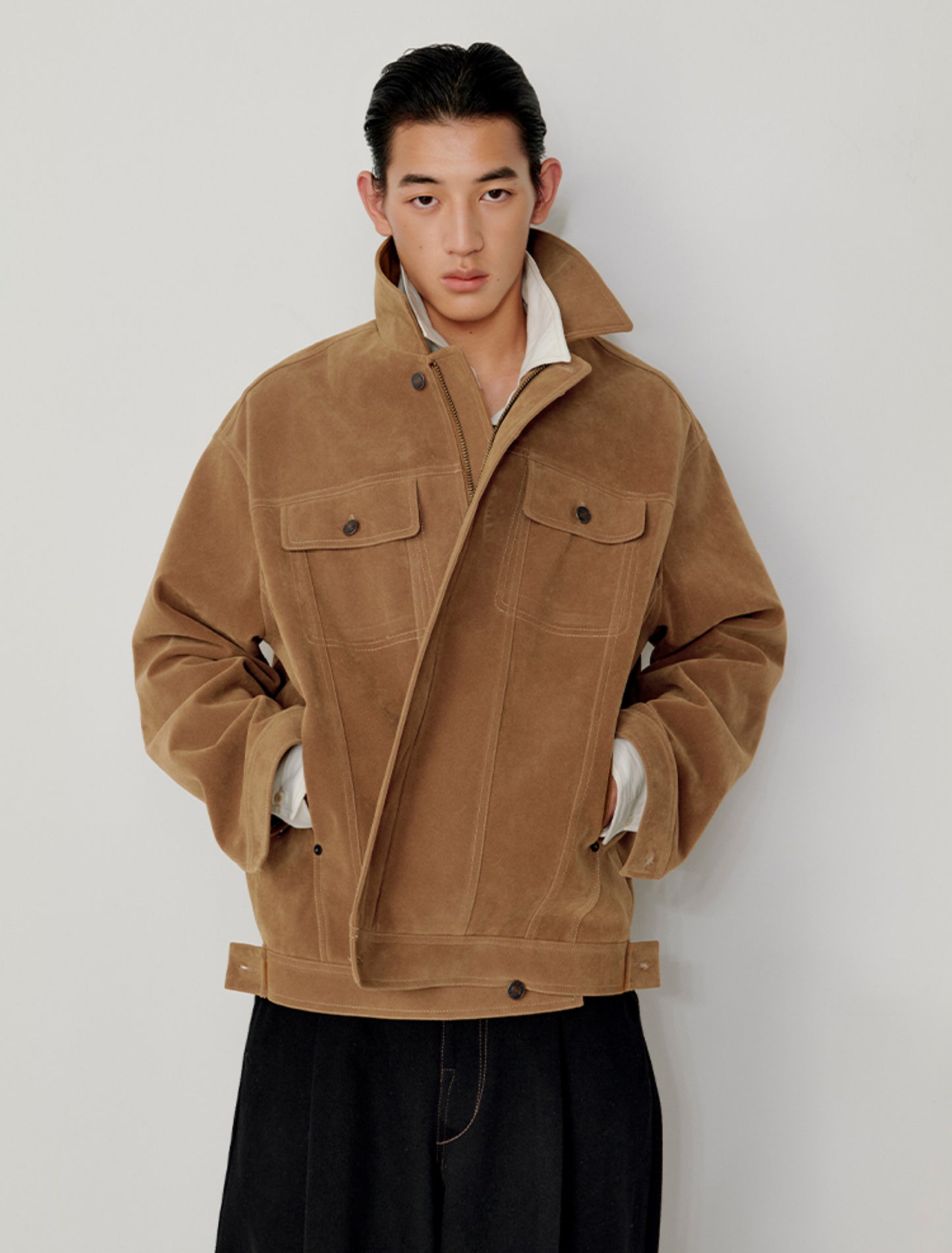 Wide Double Pocket Jacket