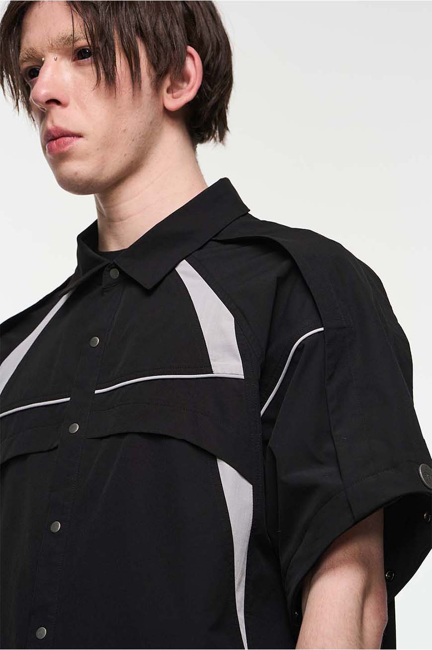 Removable Contrast Collar Shirt