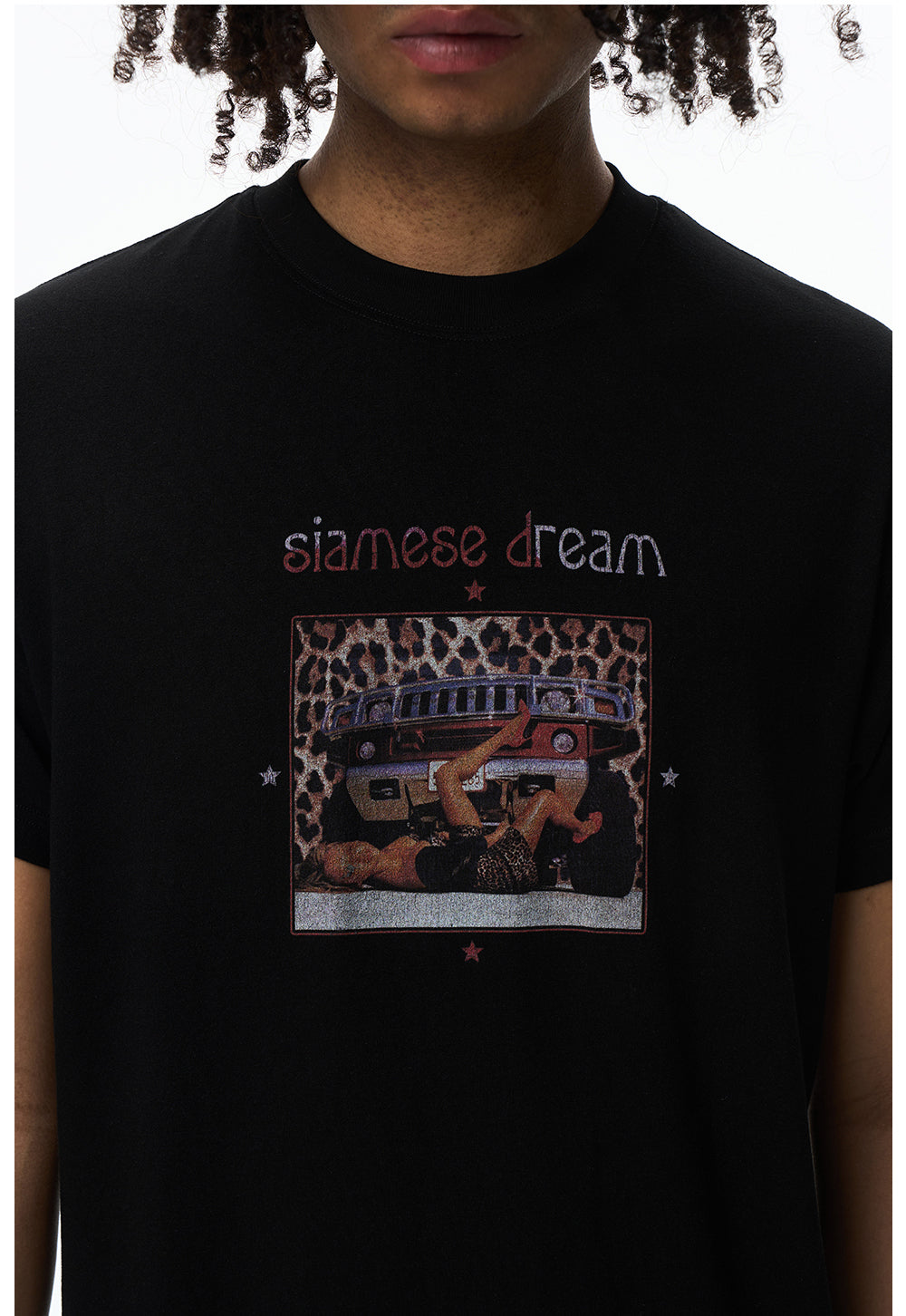 Vintage Leopard-Print Letter T-Shirt