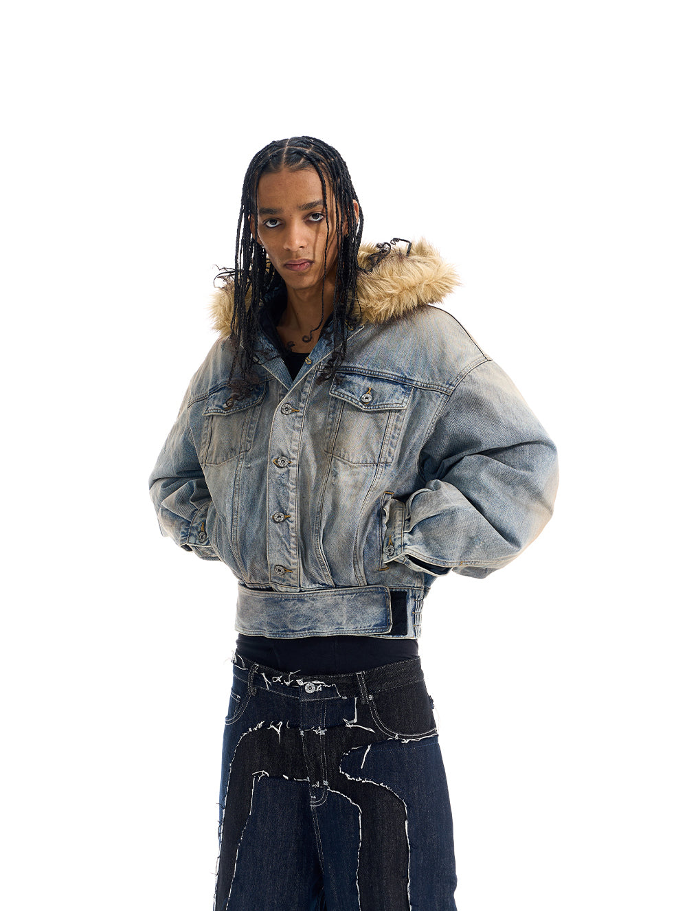 Distressed Oversized Denim Jacket