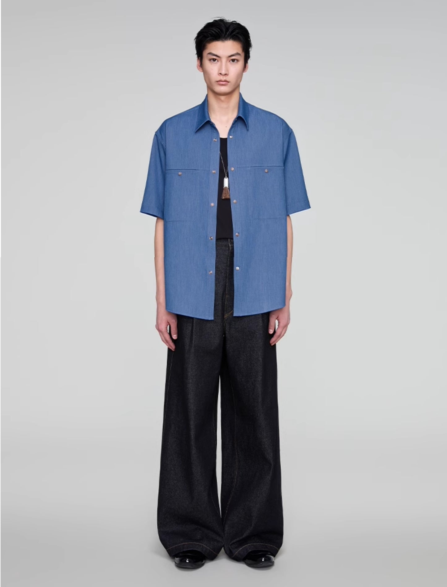 Vintage wash denim pants