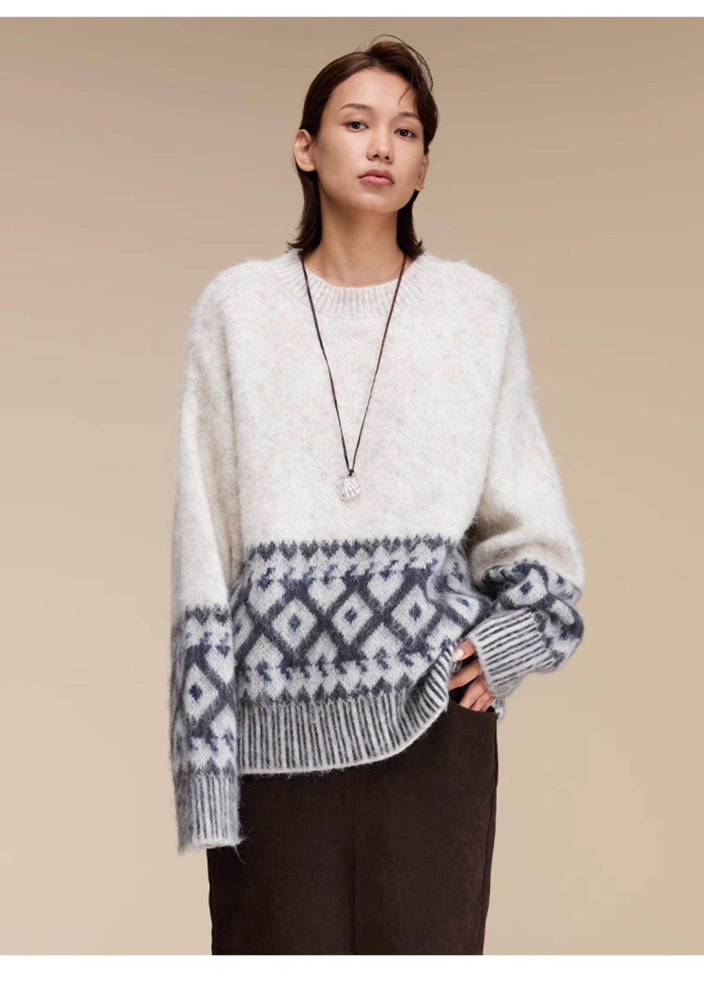 Imitation mohair sweater