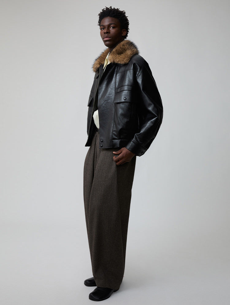 Loose-Fit Tapered Casual Pants